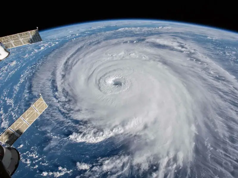 Hurricane Florence in 2018 during an above average atlantic hurricane season