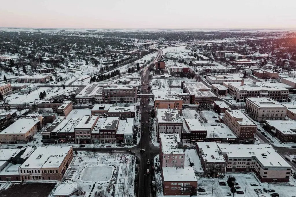 Grand Forks Dakota do Norte cidades mais frias dos EUA