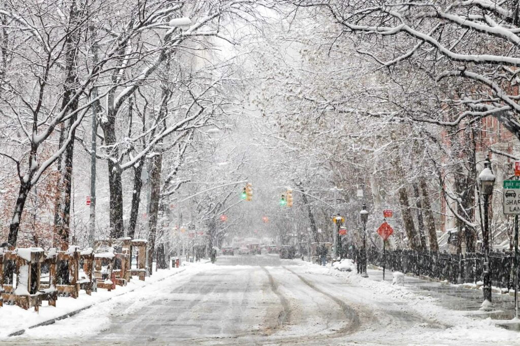 nor'easter in Manhattan