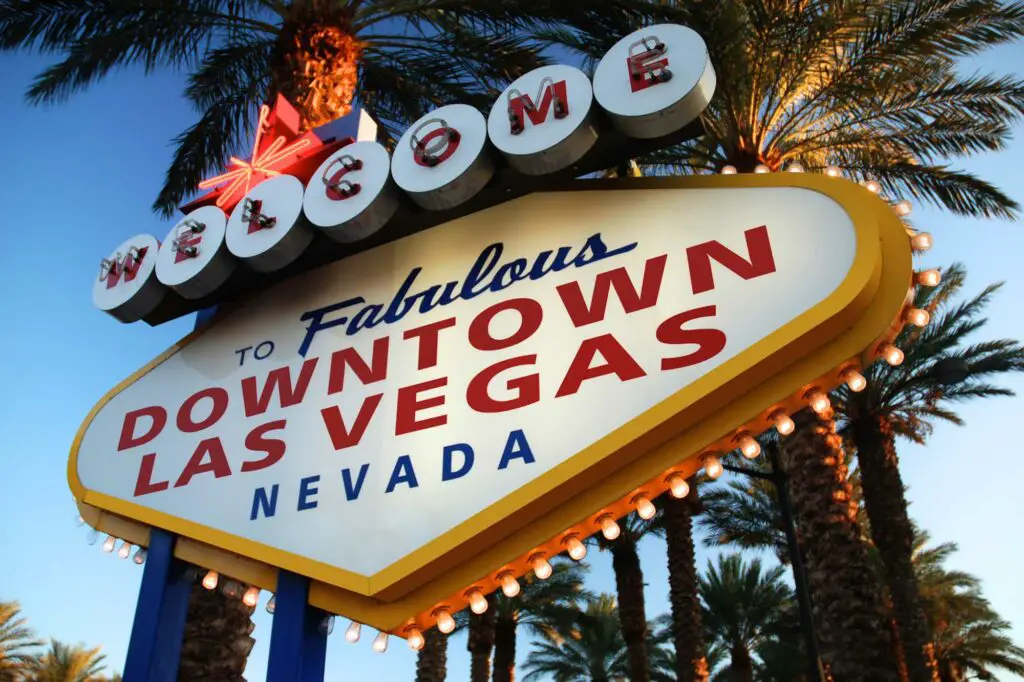 Willkommen in Las Vegas Schild