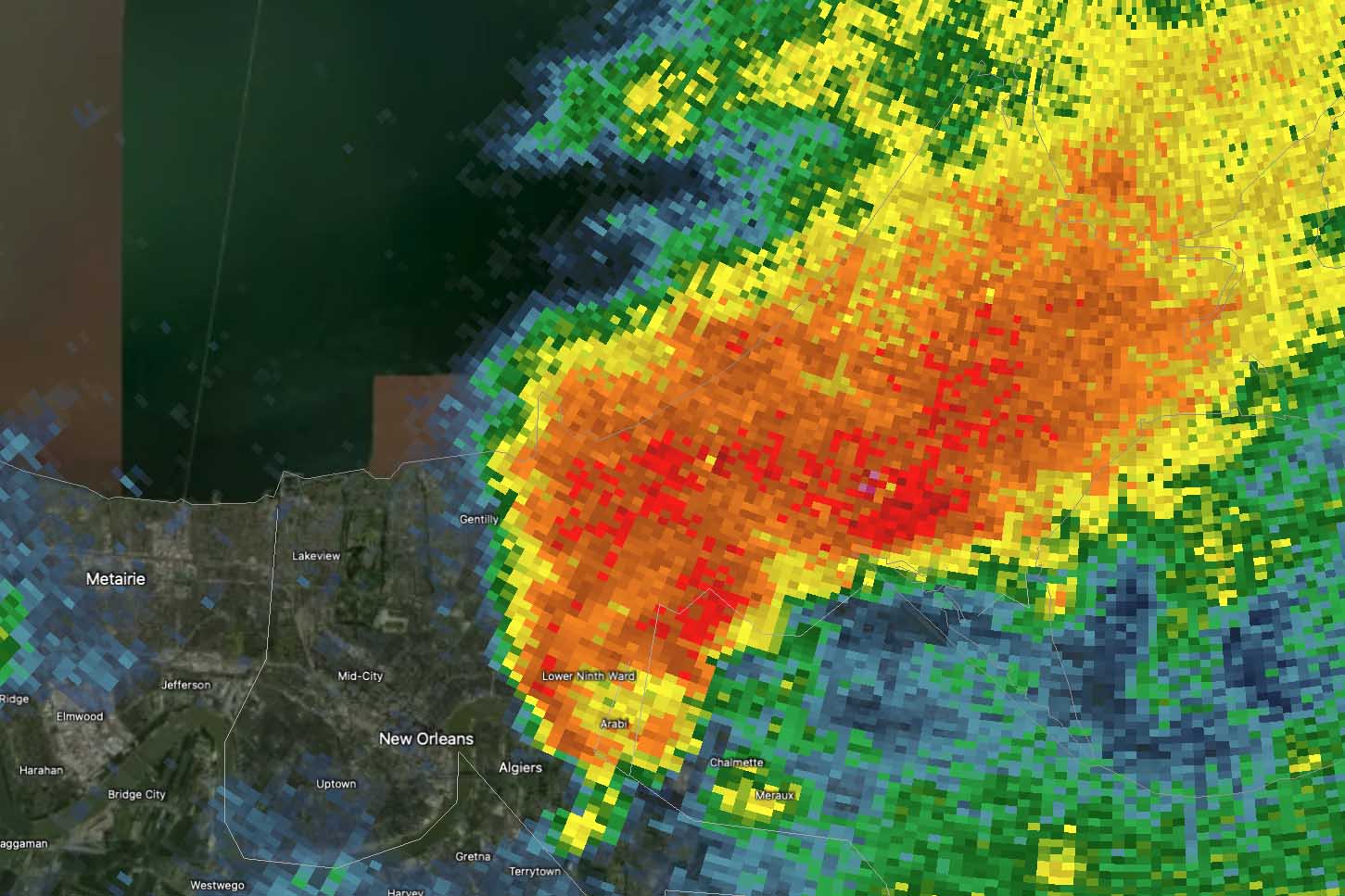 radar de tornados de new orleans surto de tornados no sul