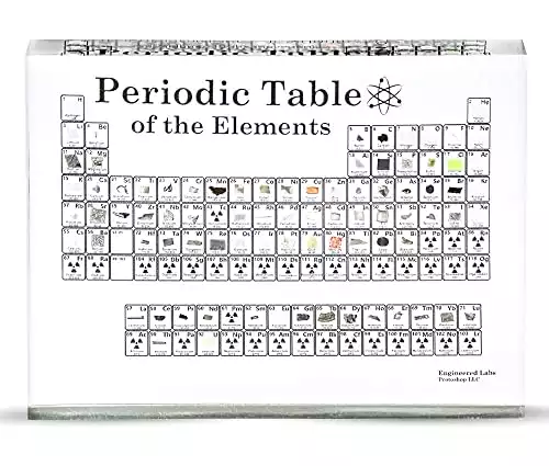 Tavola periodica degli elementi Heritage, Made in USA, Tavola periodica in acrilico con campioni reali