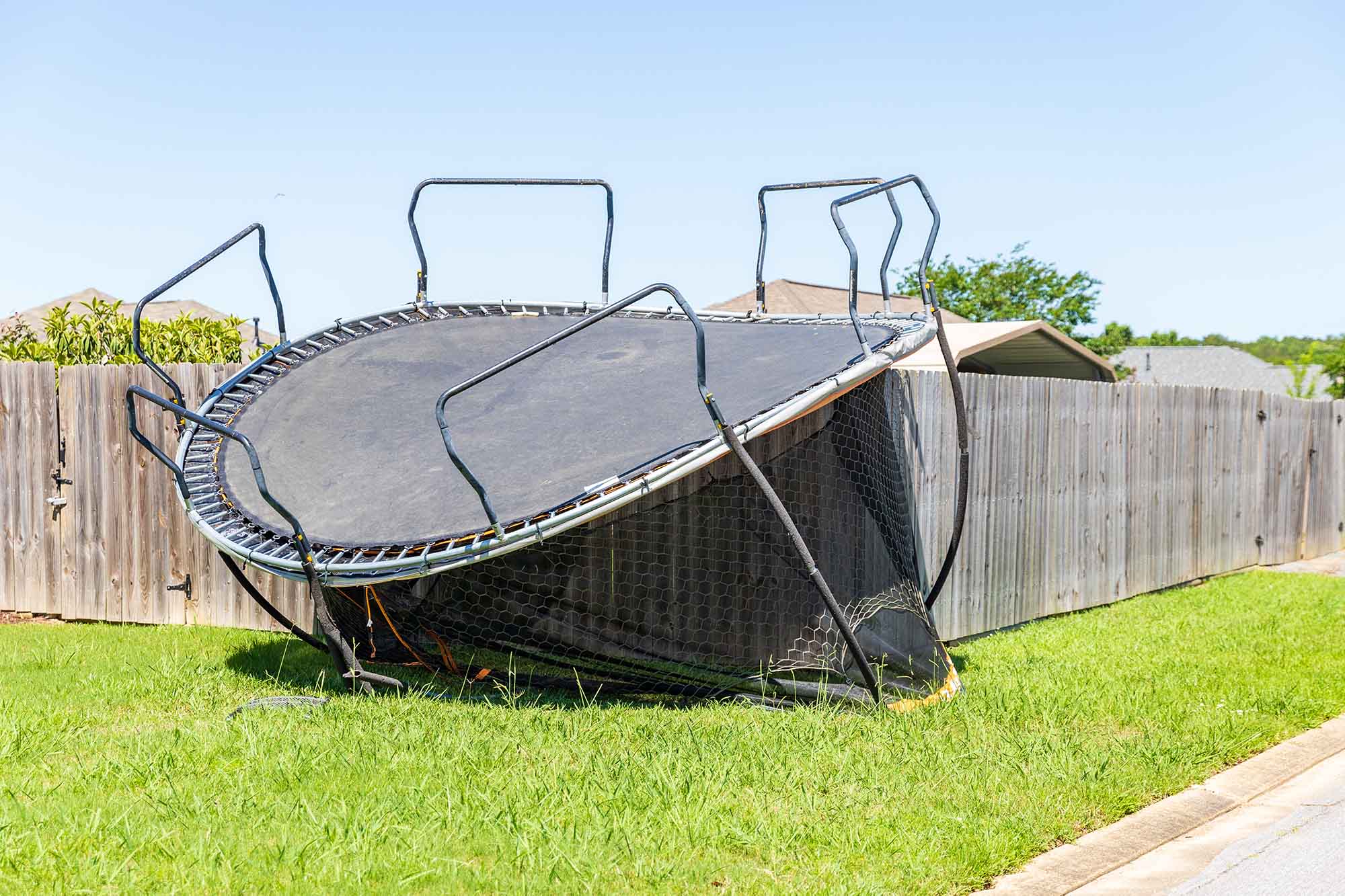 high wind warning trampoline