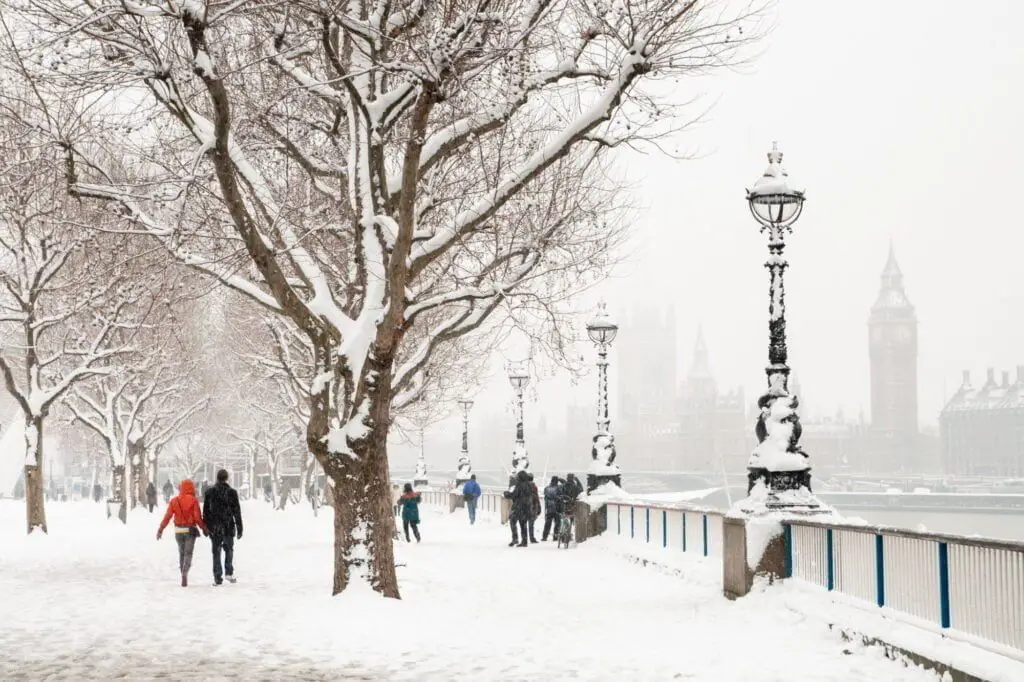 beste wetterstationen für zuhause in großbritannien - verschneite winterszene