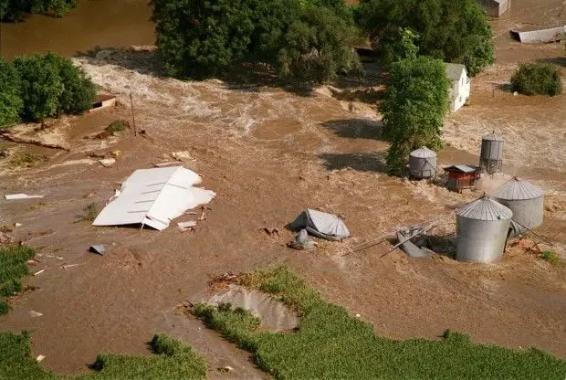 Columbia il durante la grande alluvione del 1993