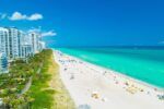 view of Miami beach in Florida, the warmest state in the US