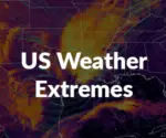 US weather extremes map
