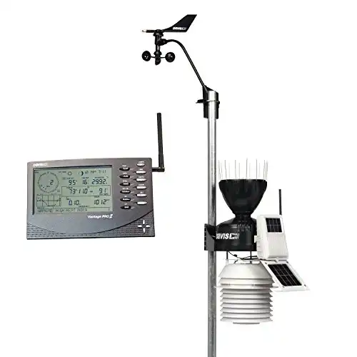 Davis Vantage Pro2 con schermo antiradiazioni aspirato a ventaglio per 24 ore