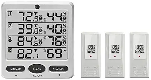 Burlywood Weather Station Wireless Indoor Outdoor Thermometer 6