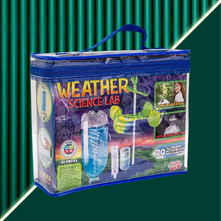 Weather Science Lab educational kit packaging.