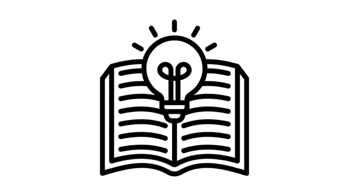 Livre avec une icône en forme d'ampoule représentant la connaissance.